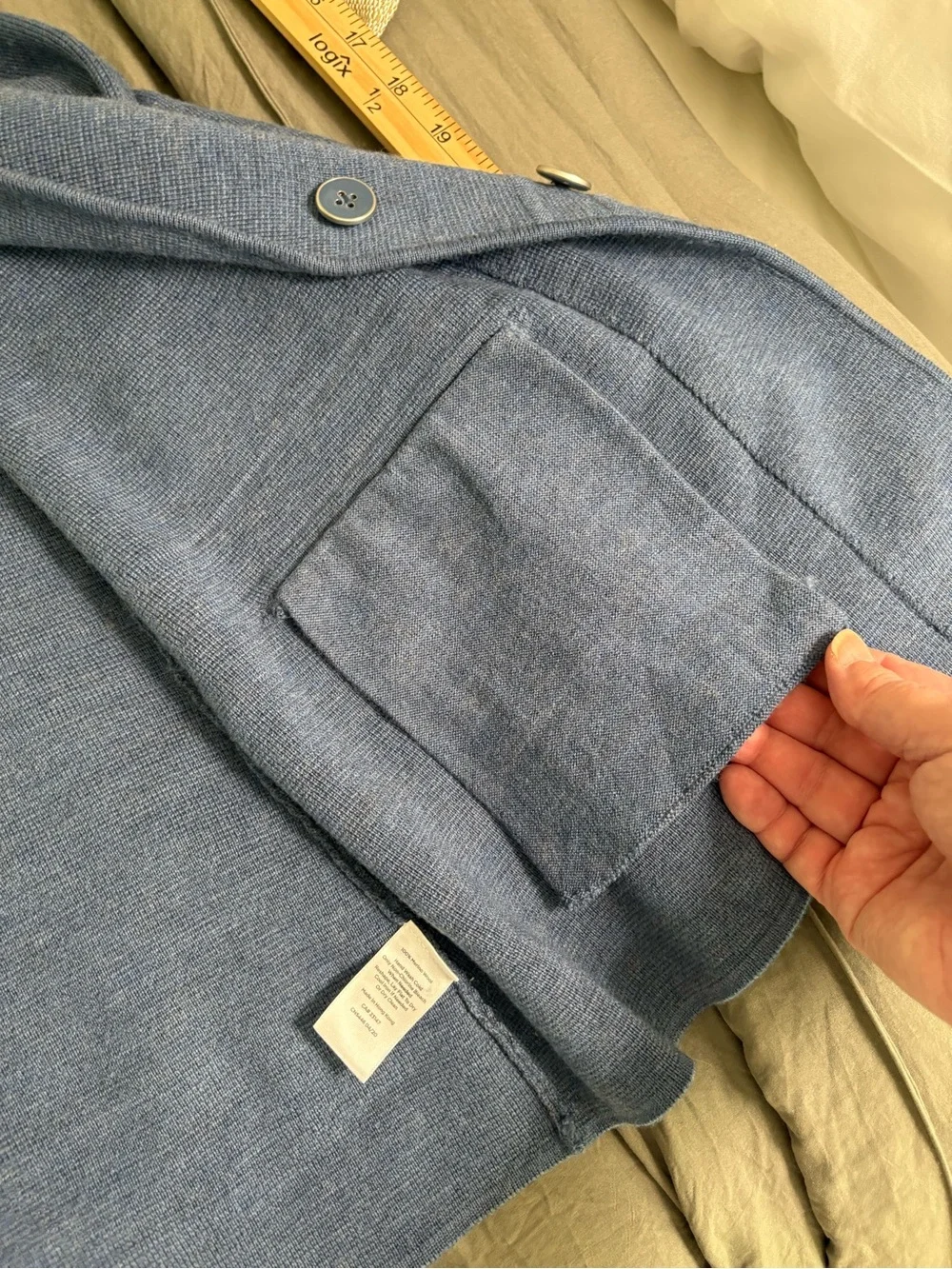 Talbots 100% Merino Wool Sweater Blazer Jacket. Size XL.